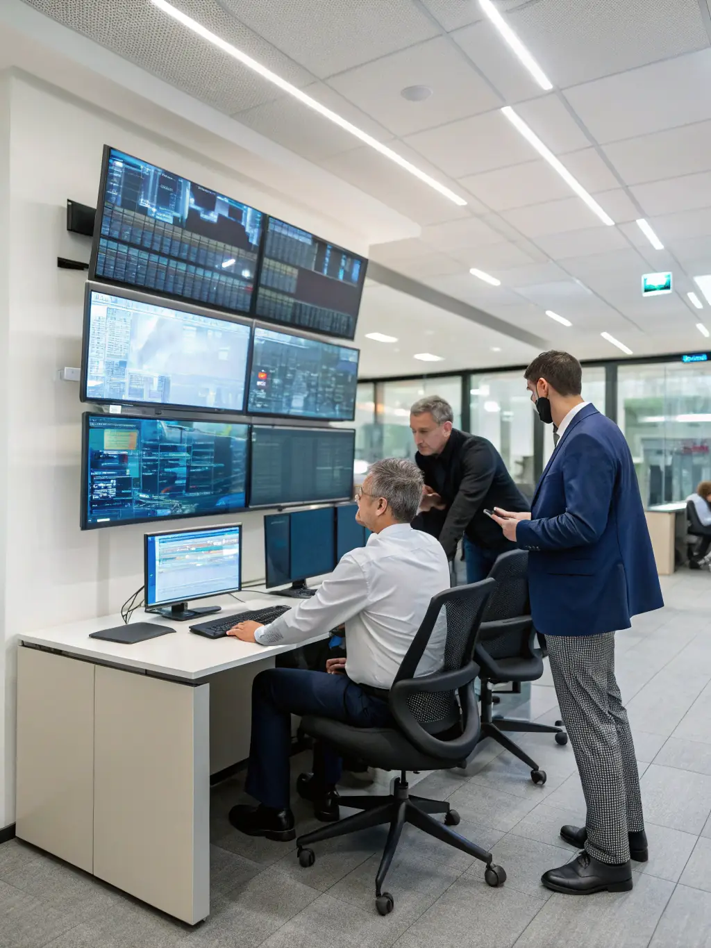 A team of cybersecurity experts analyzing network traffic and identifying potential threats, showcasing Expert Cyber's proactive security approach.