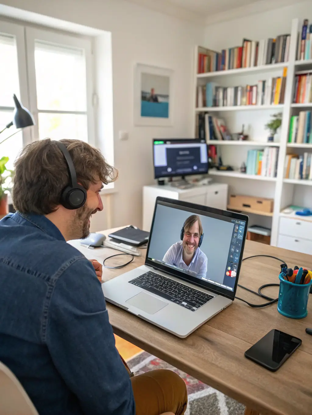 A professional IT support technician assisting a client remotely, showcasing Expert Cyber's commitment to quick and efficient problem resolution.